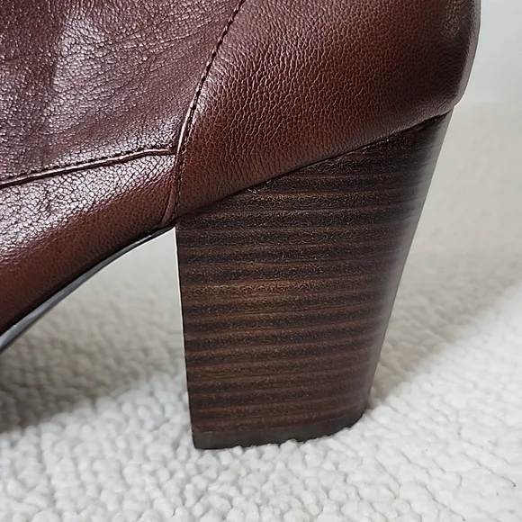 Bella Vita Kody Leather Boots Victorian Tassel Buckle Ankle Booties Cognac Brown - Picture 9 of 13